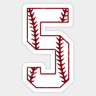 5th Birthday Baseball Boy Gift From Mom Happy 5 Years Old Birthday Gift For Son Sticker